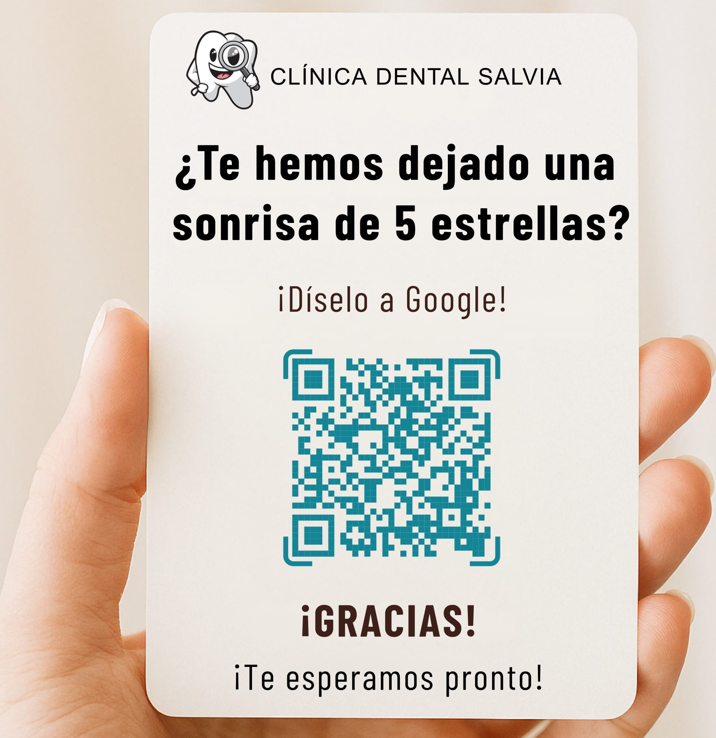 Tarjeta de reseñas con QR para negocios locales en Girona